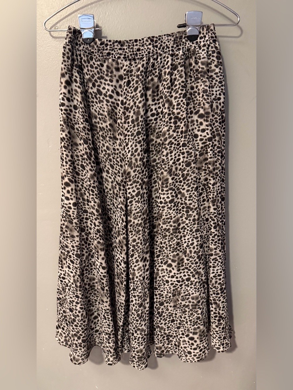 A New Day Leopard Print Midi Skirt